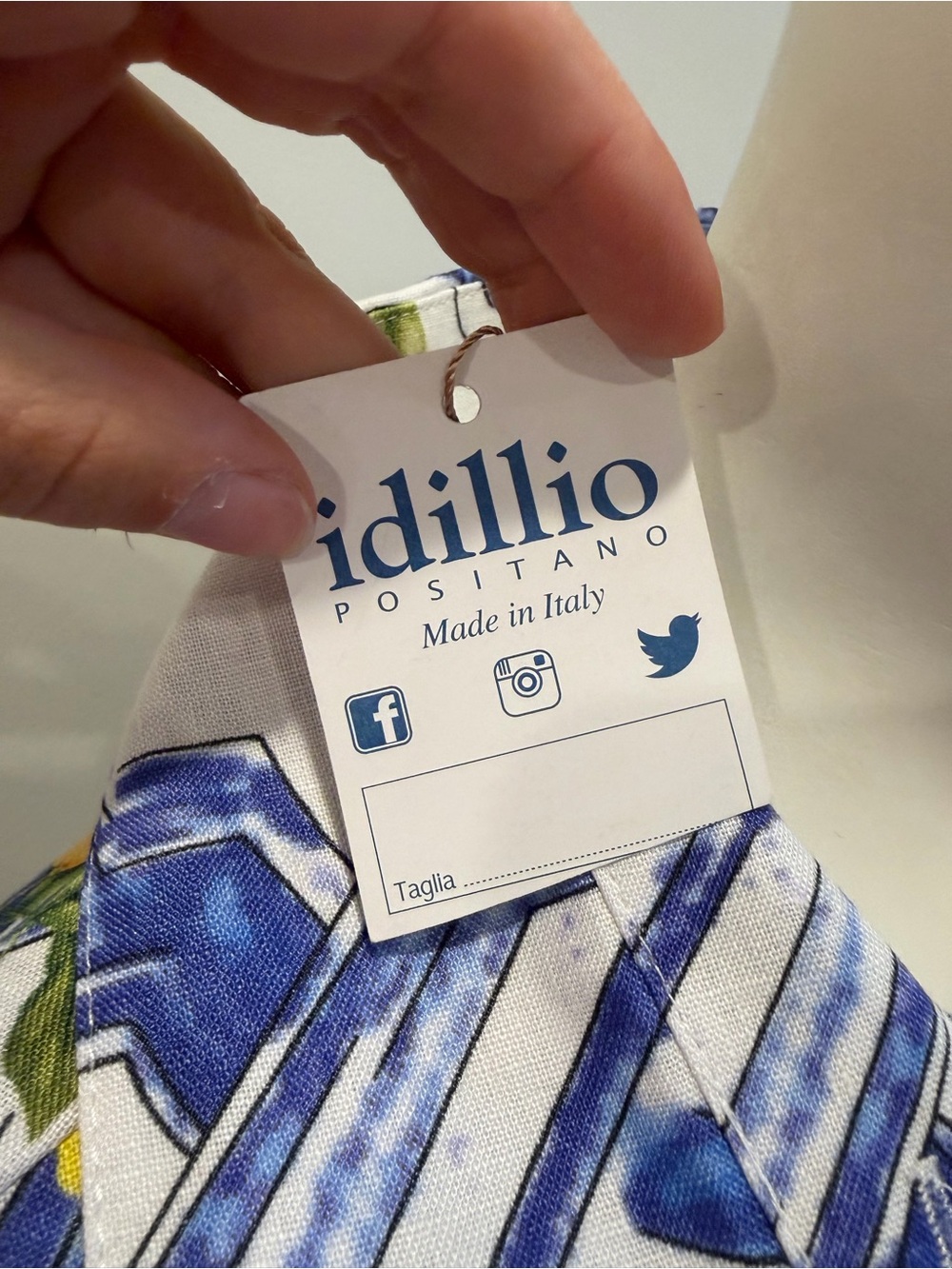 NWT IDILLIO POSITANO Linen Lemon Majolica Print Belted Button Up Shirt Dress - Picture 9 of 15